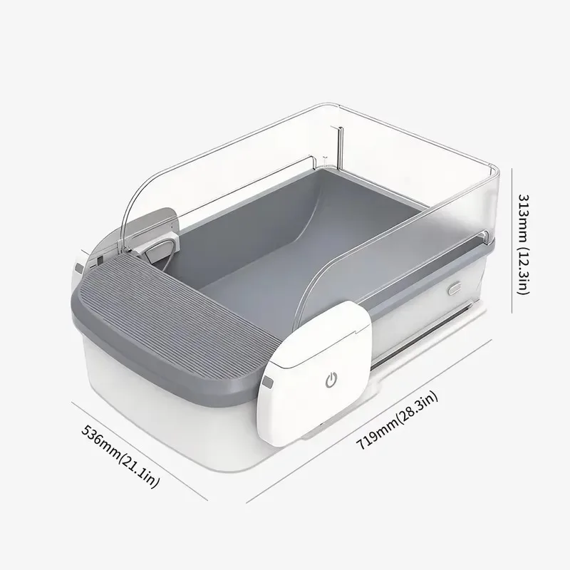 STLF Smart self-cleaning cat box, open automatic cat toilet Tuya APP controls 10L Wi-Fi & Bluetooth, easy to clean,