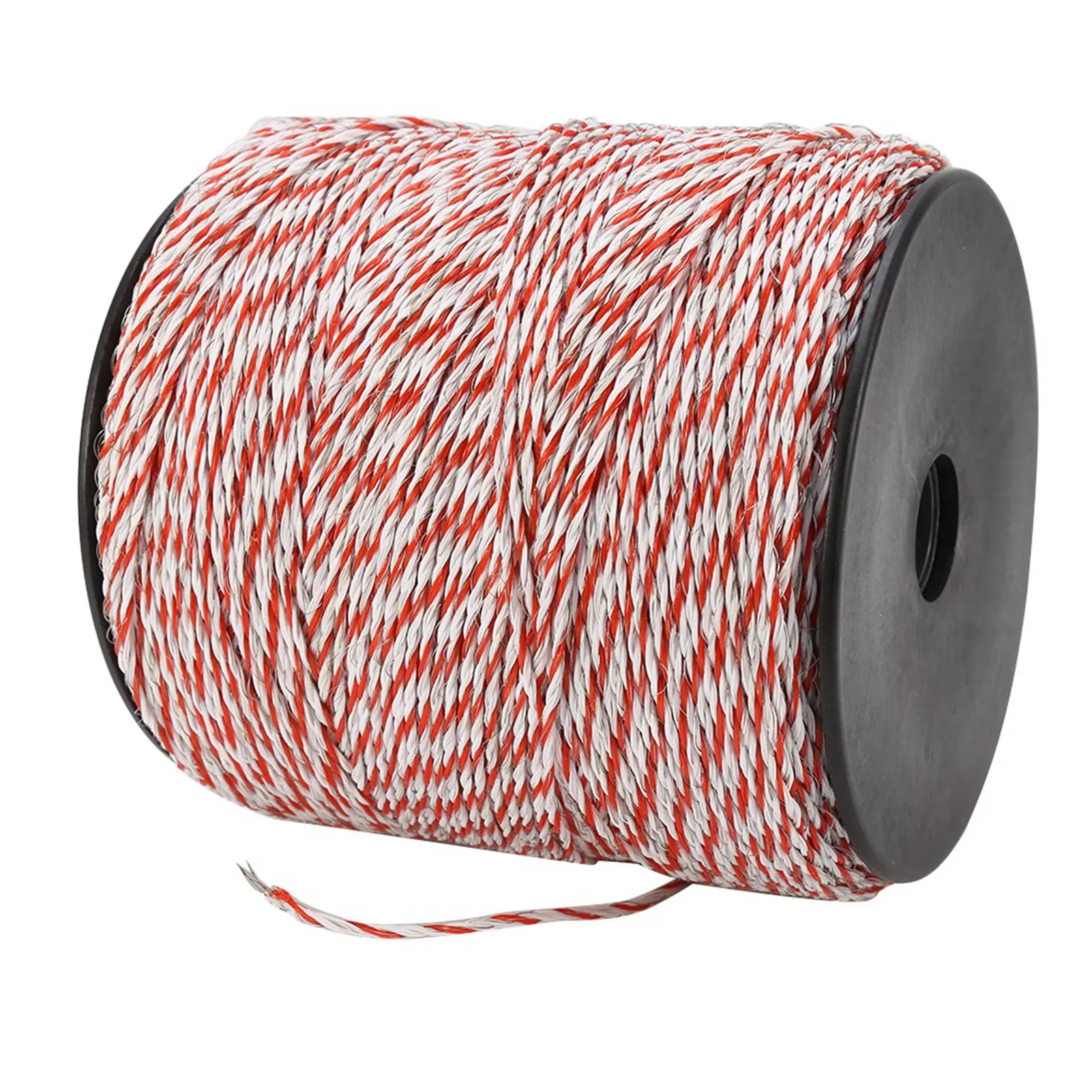 

Electric Fence Rope 500M White&amp Red Electric Livestock Fence Wire Stainless Steel Conductive Rope Fence Wire Roll Fence Wire