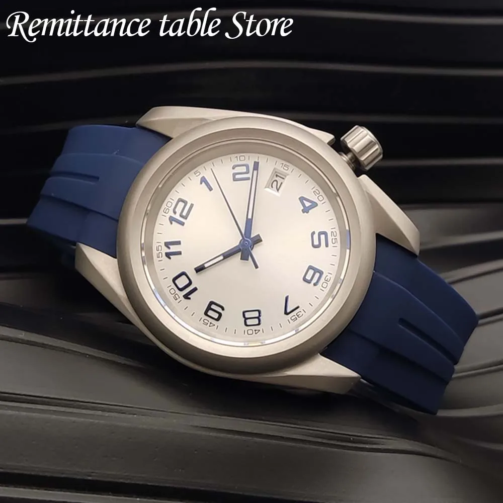 Men's Business Chic and Elegant NH35 Automatic Mechanical Watch, Blue Rubber Strap, Sapphire Glass, New 40mm Watch