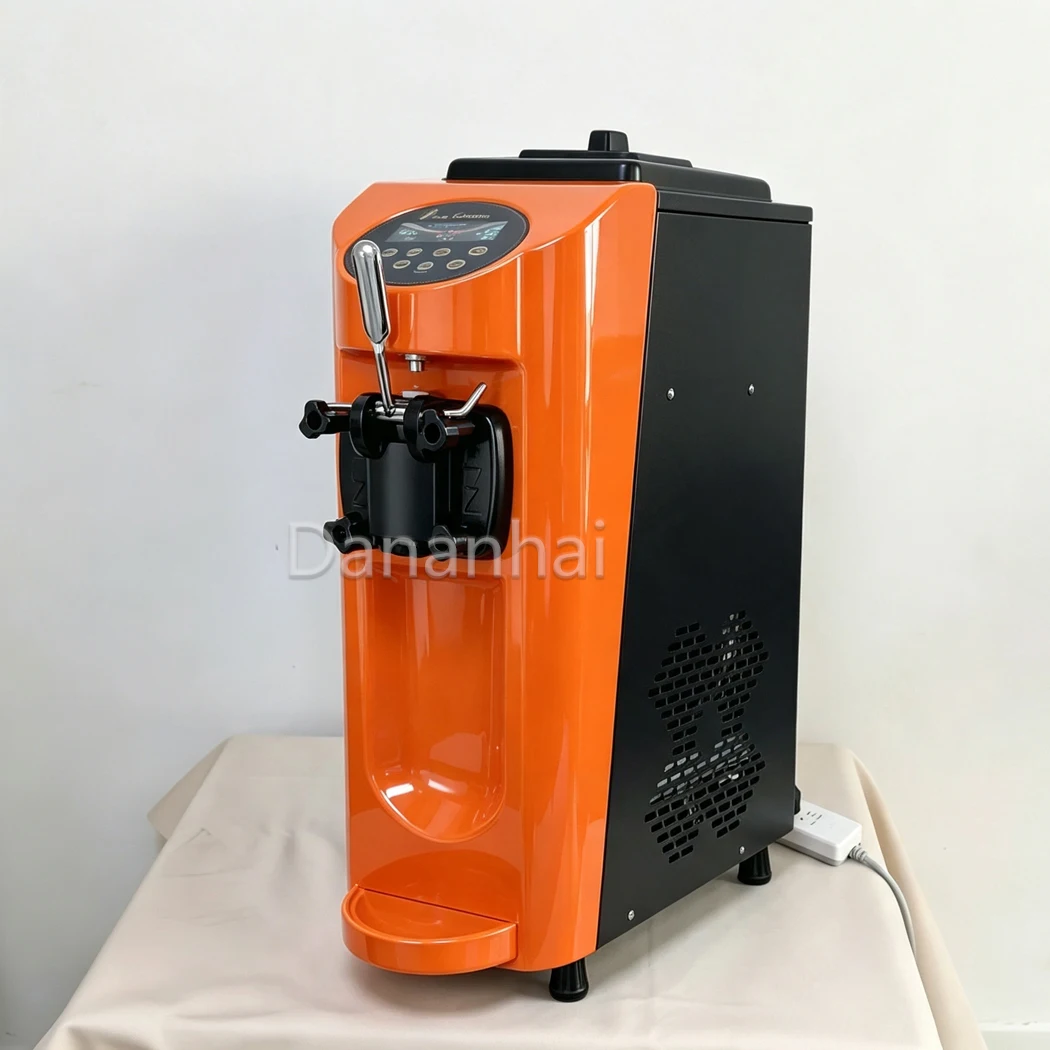 60KG Stable Commercial Single Head Ice Cream Machine Desktop Soft Ice Cream Maker For Restaurant Dessert Store Use