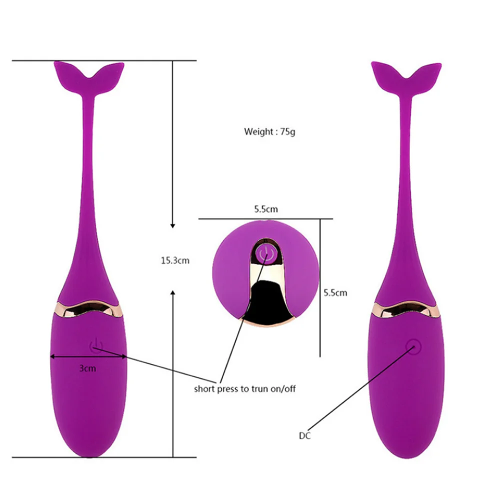 Wearable Whale Vibrator G-Spot Clitoris Massager Jump Egg USB Recharge Wireless Bouncing Vibrating Panties Sex Toys for Couple