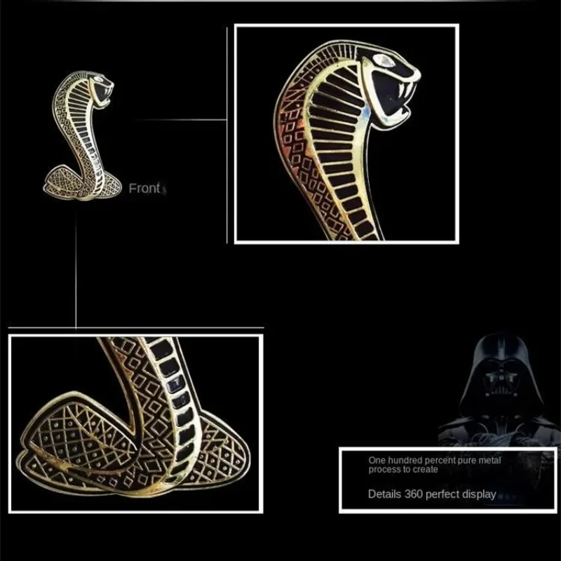 High-quality Modified Metal Alloy Stickers Cobra Patterns DIY Scratch Covering Personalized