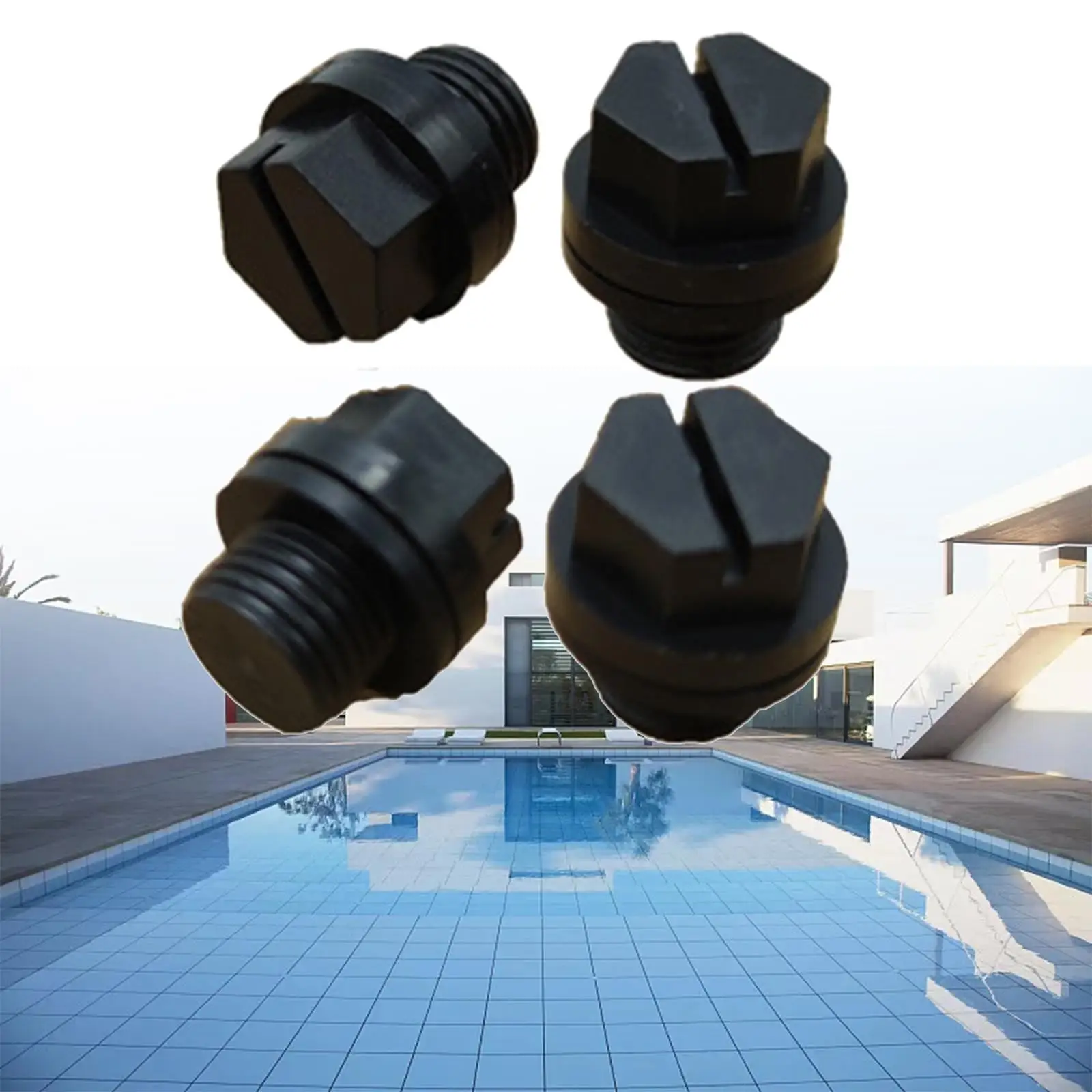 Threaded Pool Plug Winterizing Plug Rubbber Compact Pool Drains for Bathtub above Swimming Pool