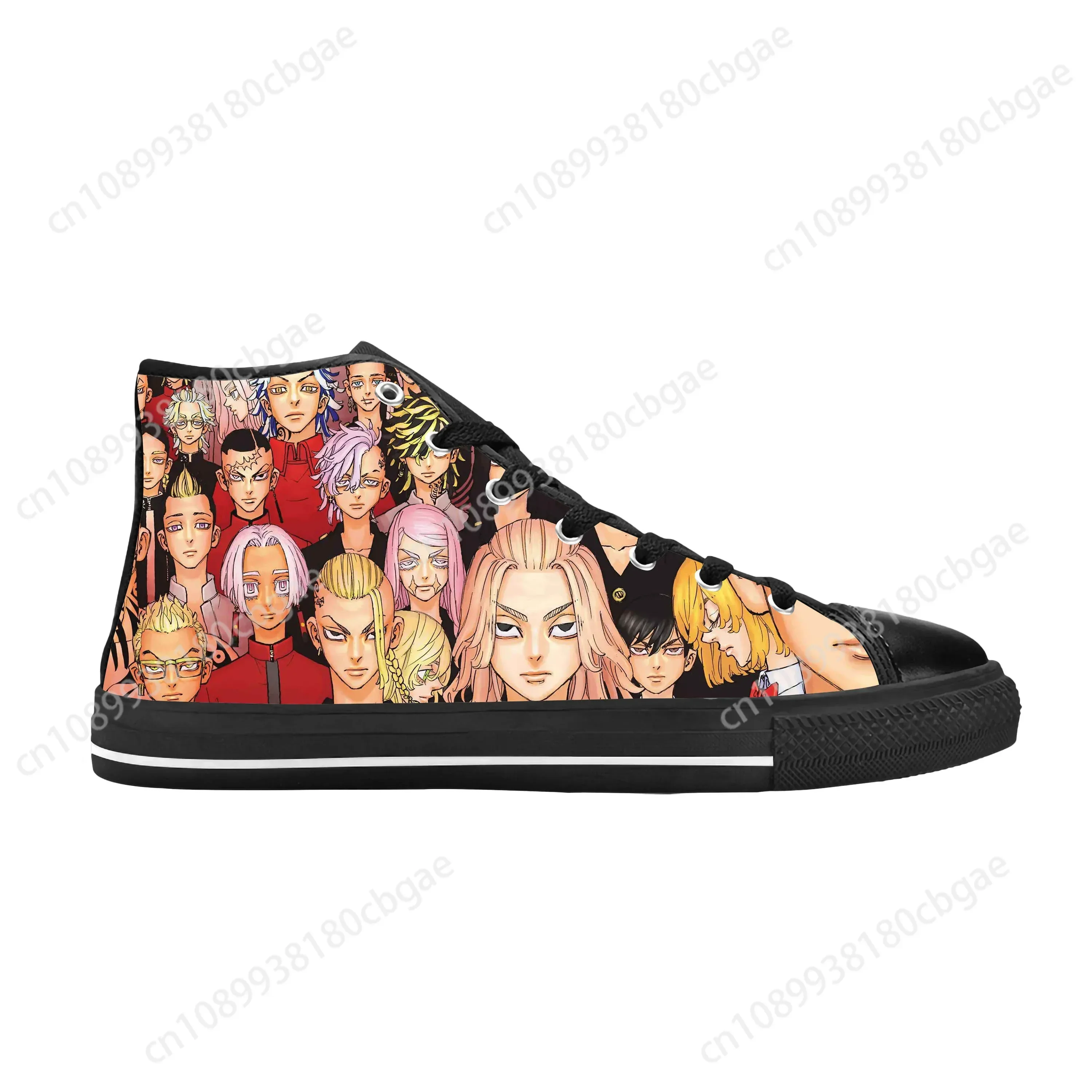 

Japanese Anime Cartoon Manga Tokyo Revengers Cool Casual Cloth Shoes High Top Comfortable Breathable 3D Print Men Women Sneakers