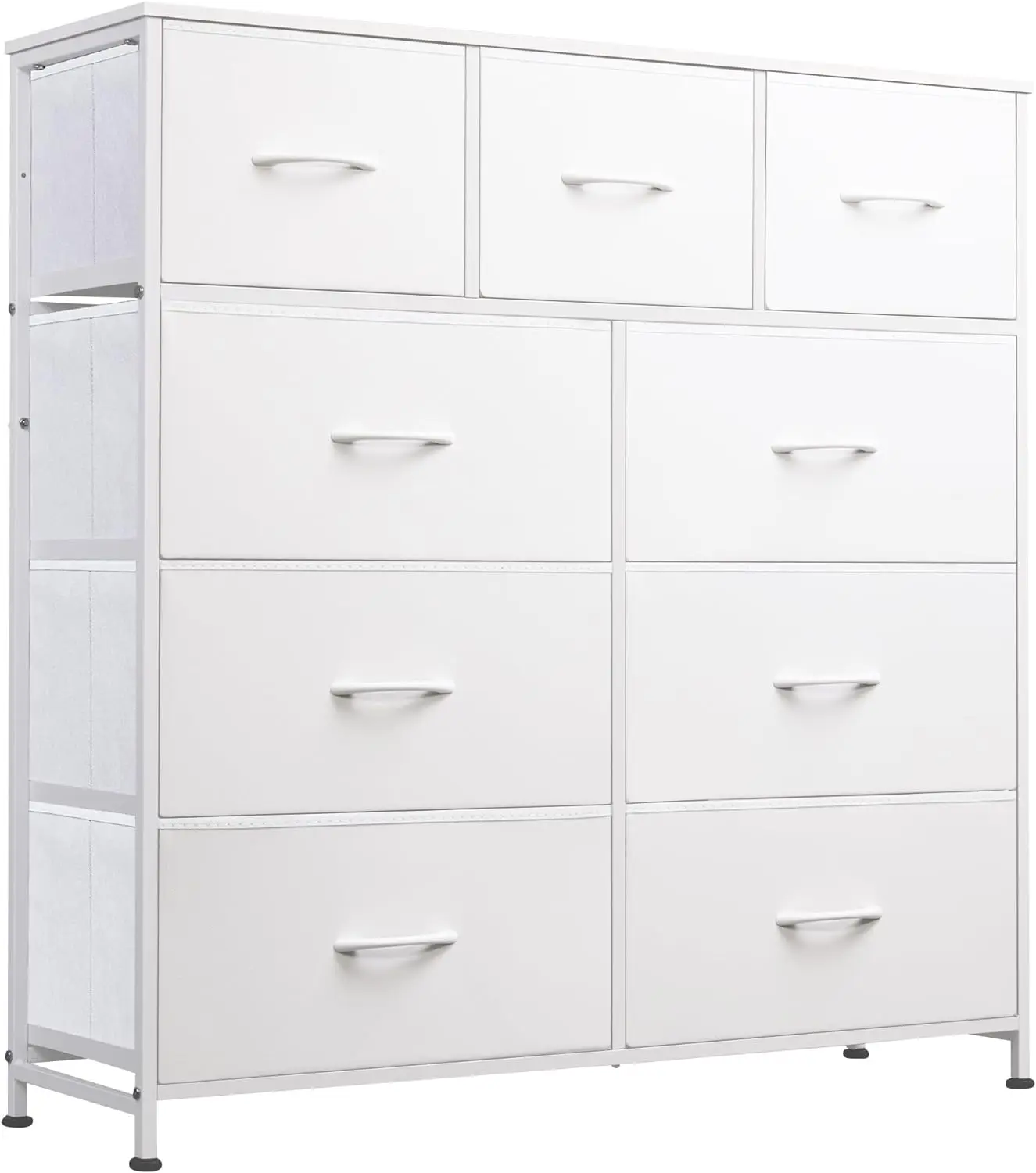 

9-Drawer Dresser, Fabric Storage Tower for Bedroom, Hallway, Closet Tall Chest Organizer Unit for Bedroom with Fabric Bins