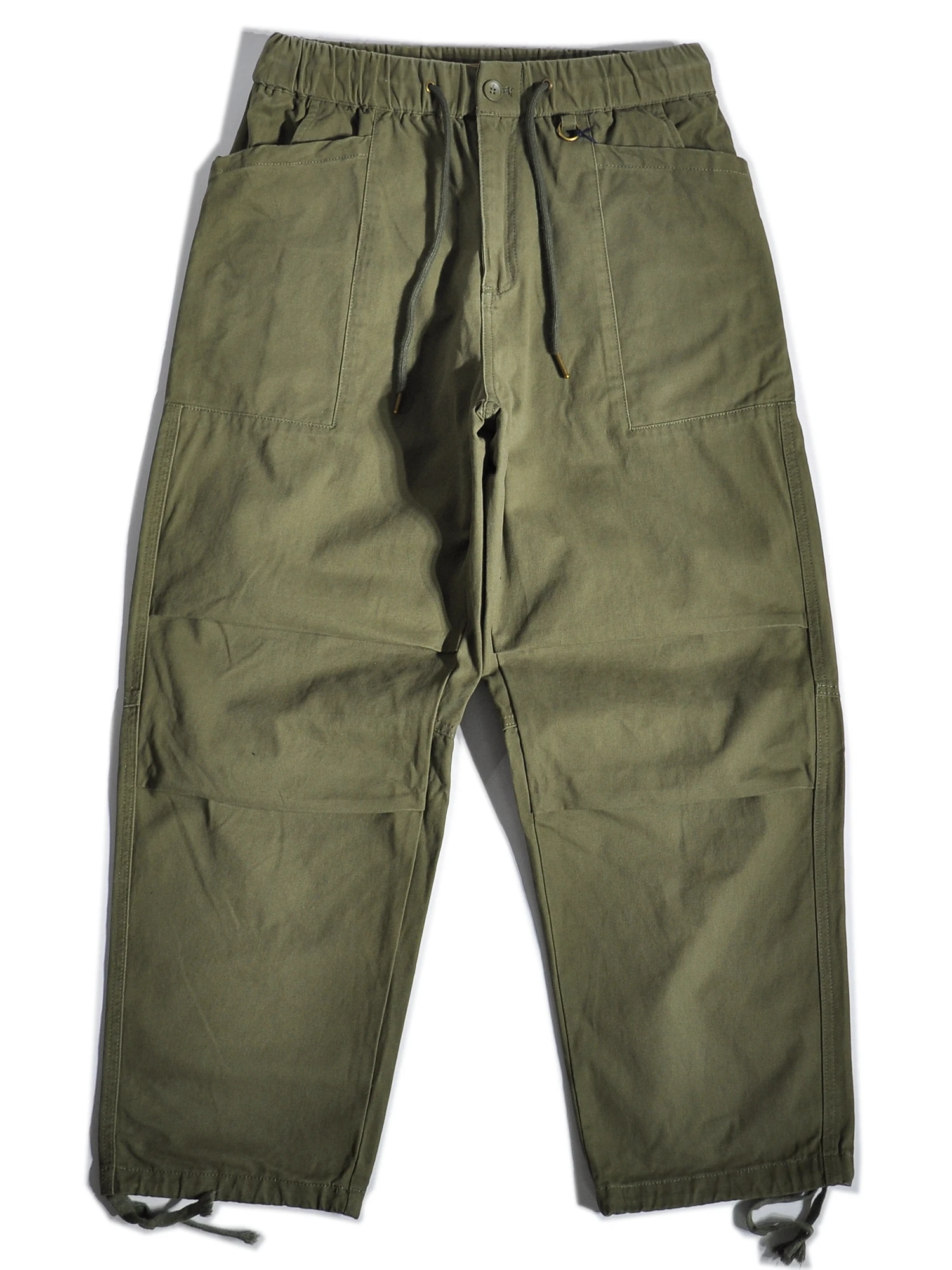 

Американские ретро-брюки парашютиста, свободные, прямого кроя, с широкими штанинами, с манжетами, повседневные, из плотного хлопка, в стиле милитари