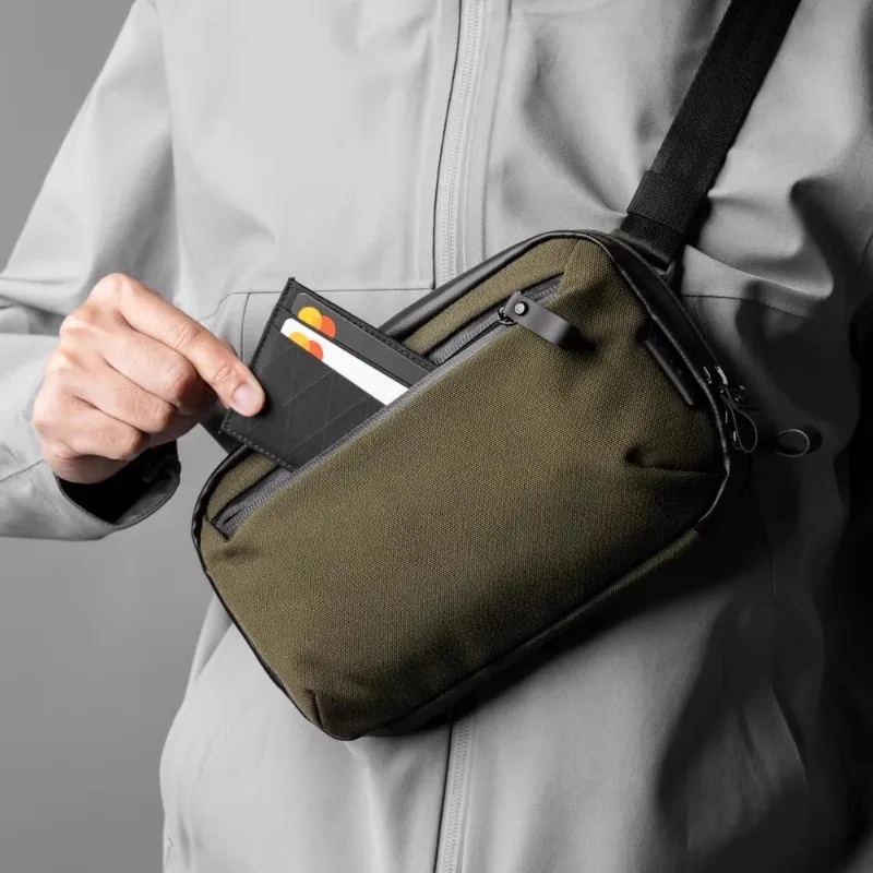 New waterproof nylon functional storage bag, multifunctional crossbody bag, men's portable handbag