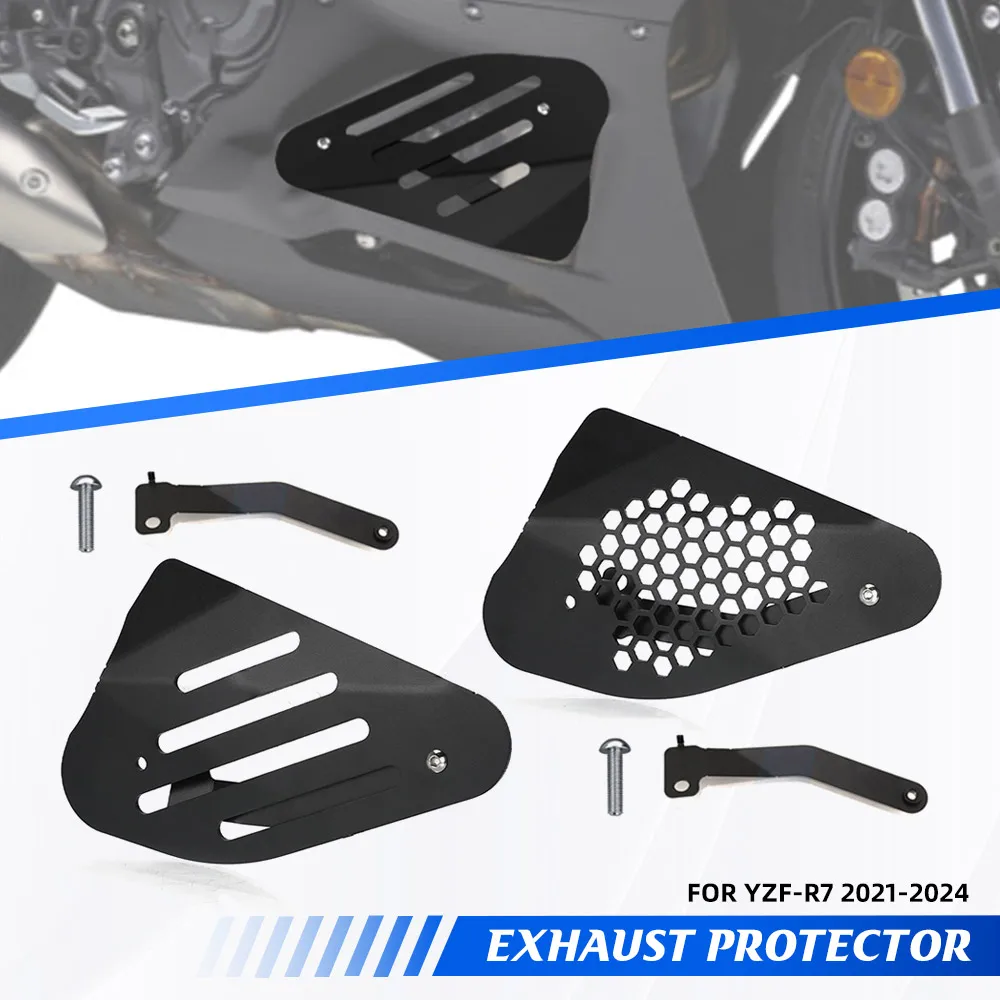 

YZF R7 Muffler Protector Cover Motorcycle Exhaust Pipe Heat Shield Cover Heat Insulation Anti-Scald For YAMAHA YZF-R7 2021-2024
