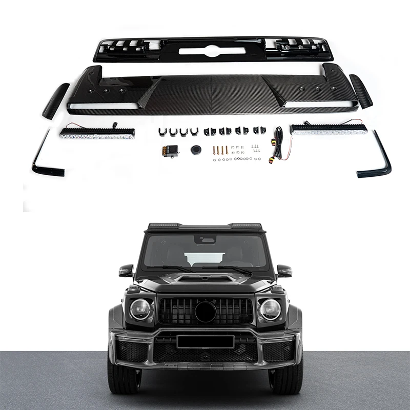 

For 2025+ W465 Car Accessories G Wagon Roof Spoiler with Led Carbon Fiber for G Class W465 G500 G550 G63