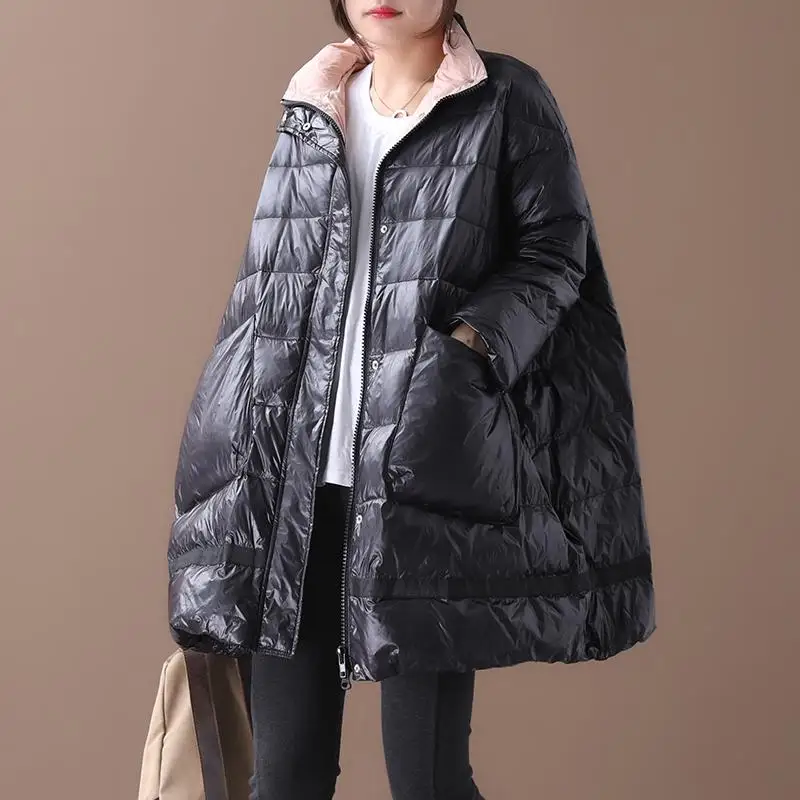 Coreano japonês sle feminino inverno jaet solto facionable tamanho grande casaco de algodão comprimento médio roupas de algodão na moda