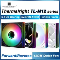 Thermalright TL-M12 5V/3PIN ARGB Case Fan Infinite Frame S-FDB Bearing 120mm Colorful Halo PWM Quiet Cooling Fan