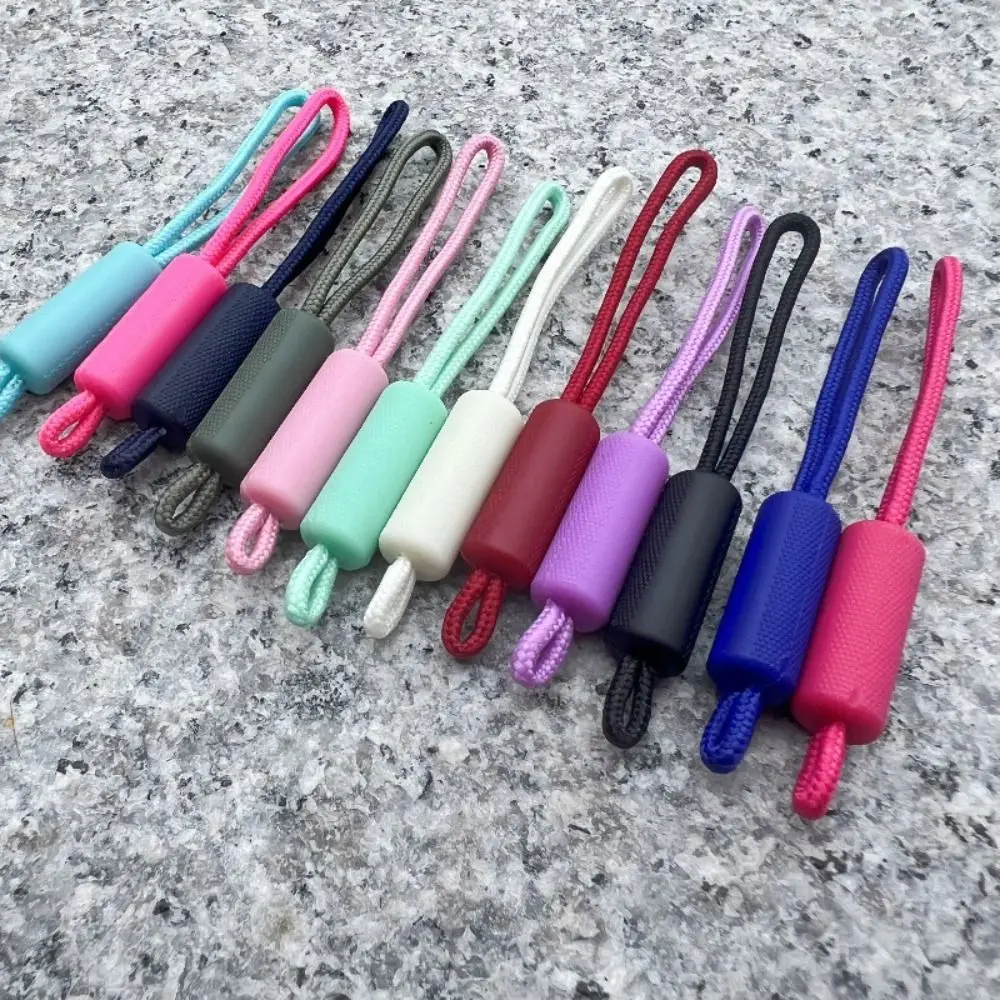 10Pcs TPU Zipper Pull Puller End Fit Rope Tag Fixer Zip Cord  Travel Bag Suitcase Backpack Anti-Loss Puller Tab Replacement Clip