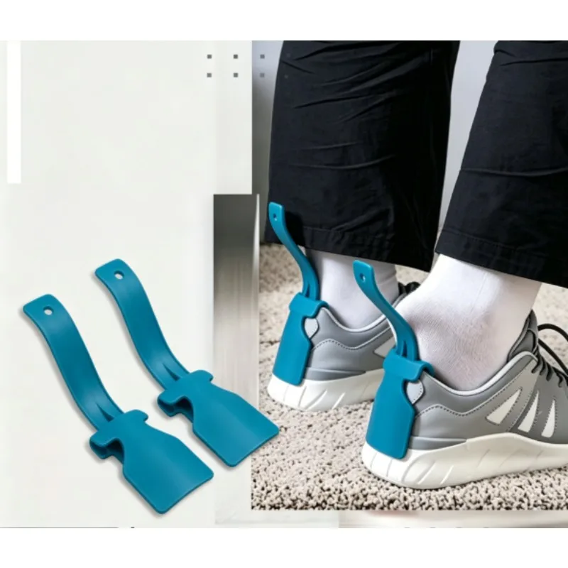 2PCS Lazy Shoe Helper, Plastic Shoe Wearing Aid, No Need to Bend Over, Fits All Shoes, Perfect for Elderly & Pregnant Women