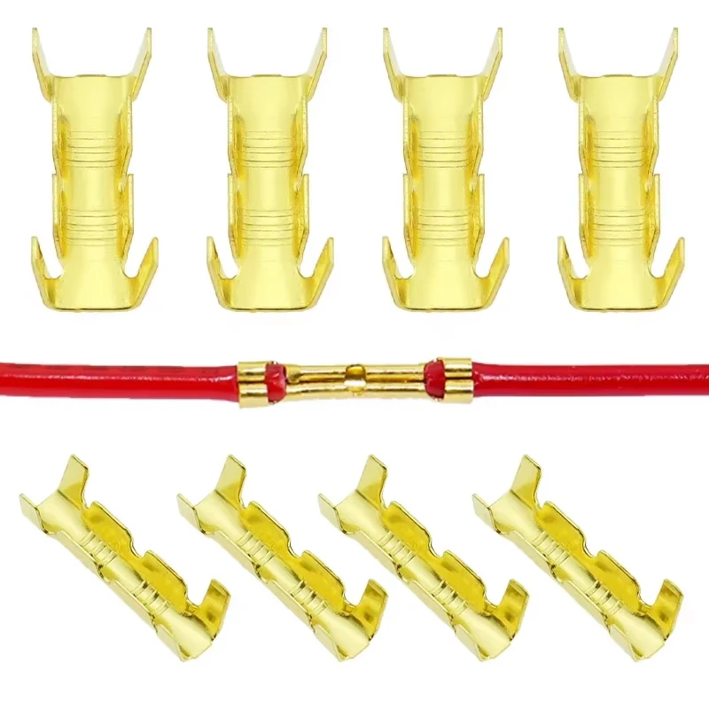 50Pcs Docking connector line pressing button quick connect terminal wiring steel image 3