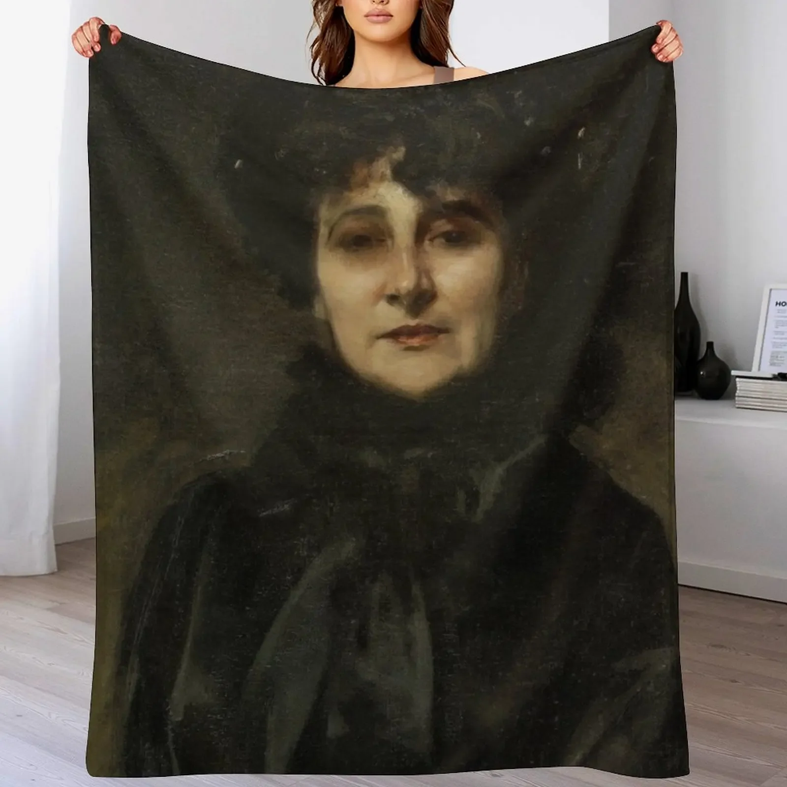 

Portrait de Madame Allouard-Jouan (ca. 1884) by John Singer Sargent Throw Blanket manga Large Hairys Blankets