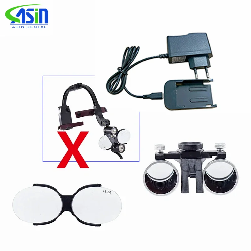 

Accessory Dental LED Head Light Lamp Loupes 2.5X 3.5X Medical Aesthetics Surgical Headlight Magnification For Lab Equipment