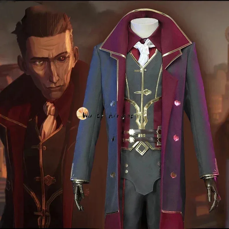 Cosplays Game Anime Silco Arcane Cosplay Accessories For Man Halloween Carnival Party Suit Uniforms Shoes Wi ML8446v;6,a'3.k;8,