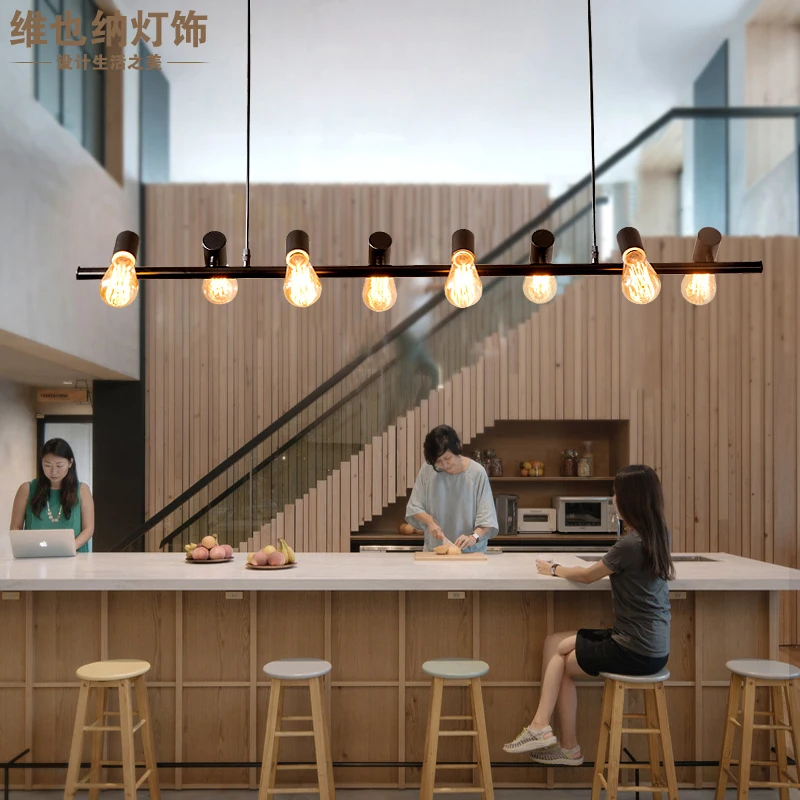 American Restaurant Pendant Light, Creative And Personalized Strip Light, Cashier Counter