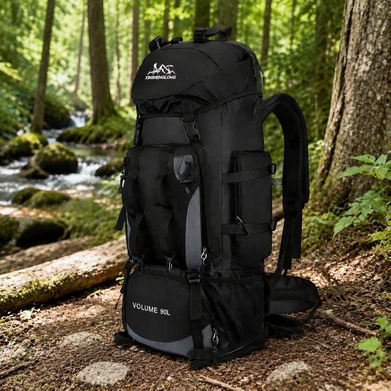90L Waterproof Outdoor Hiking Backpack, Heavy-Duty Large Capacity Travel Bag for Camping and Sports Equipment
