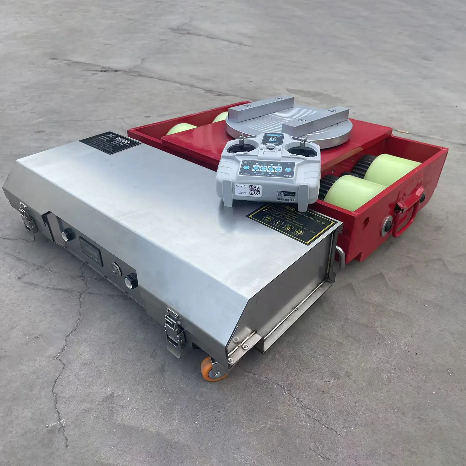 20T 25T 30T New Condition Heavy Duty Electric Load Moving Roller Skates Tank Mechanical Mobile Cart Machine