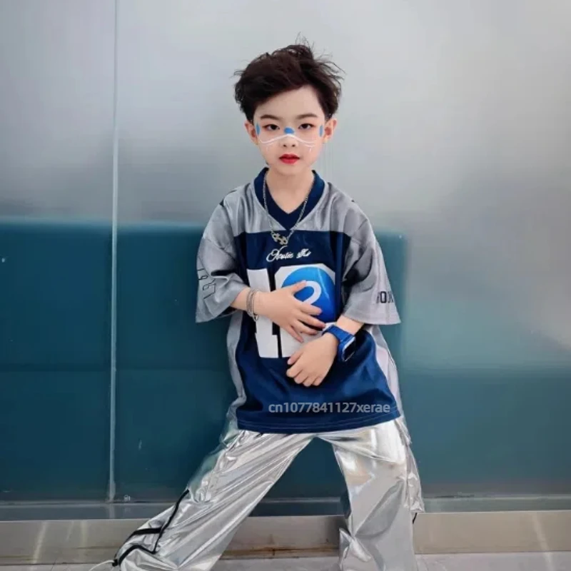 Street Dance Kinderkleidung Hip Hop Reflektierender Mädchentanz Street Explosion Set Cooles, hübsches Performance-Kleid für Kinder
