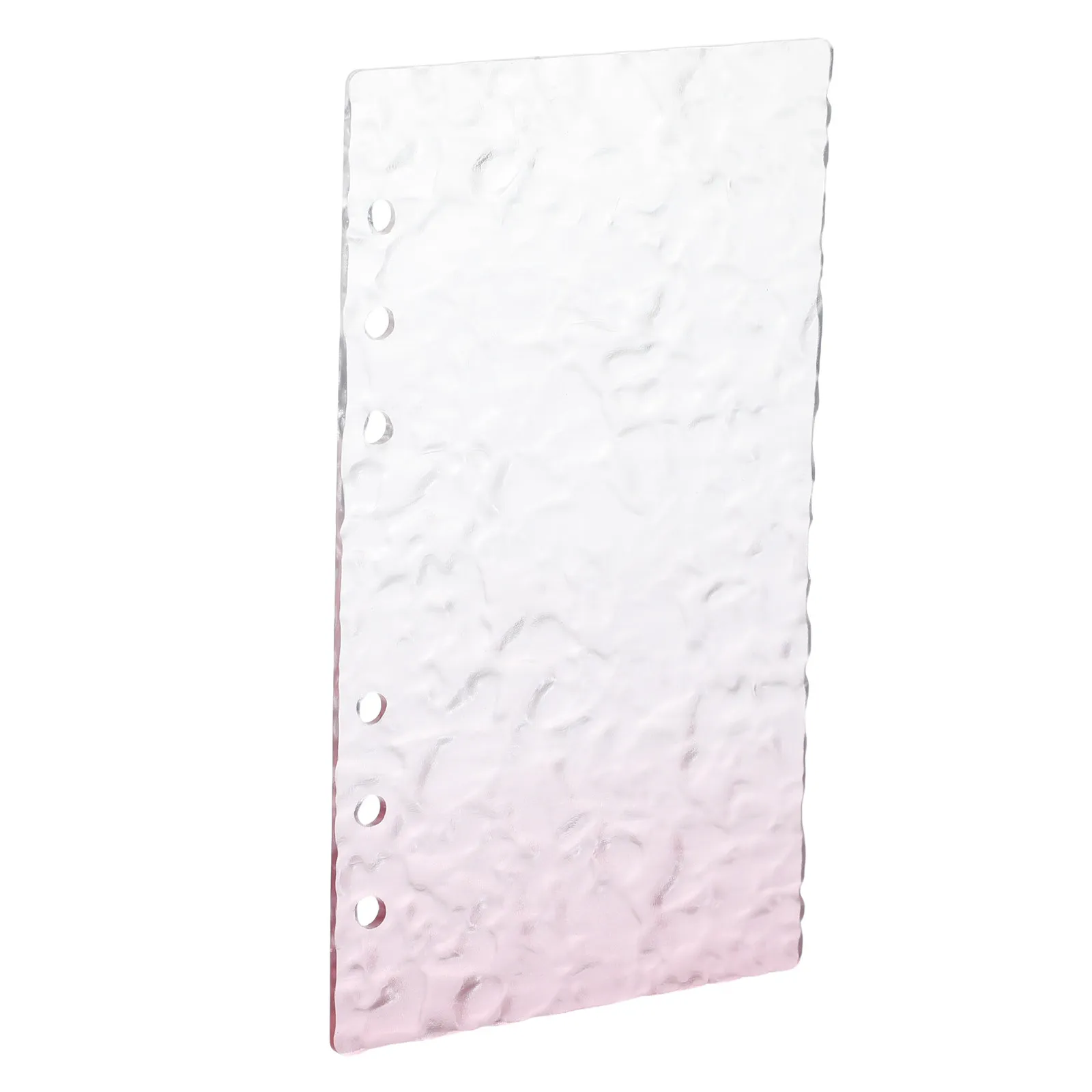 A6 Acrylic Binder Cover Pink Refillable Clear Planner Notebook Shell Reusable Loose Leaf Journal Budget Organizer Stationery