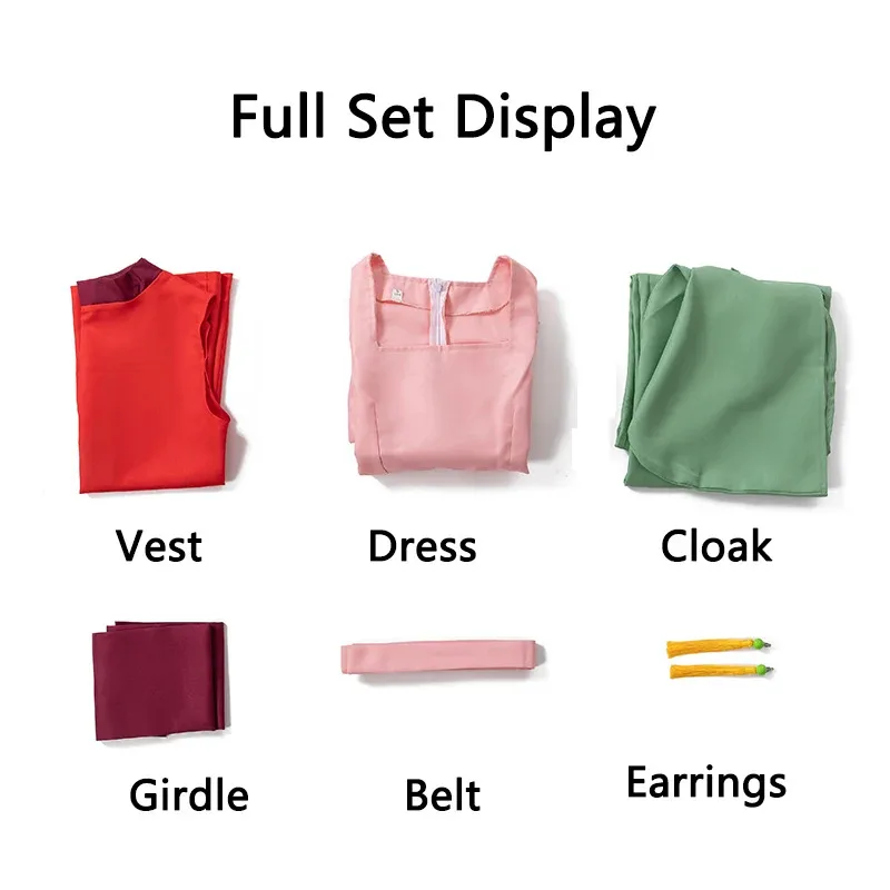 Princess Yona Cosplay Costumes Anime Akatsuki no Yona Role Play Dress Uniform And Wig For Women Girls