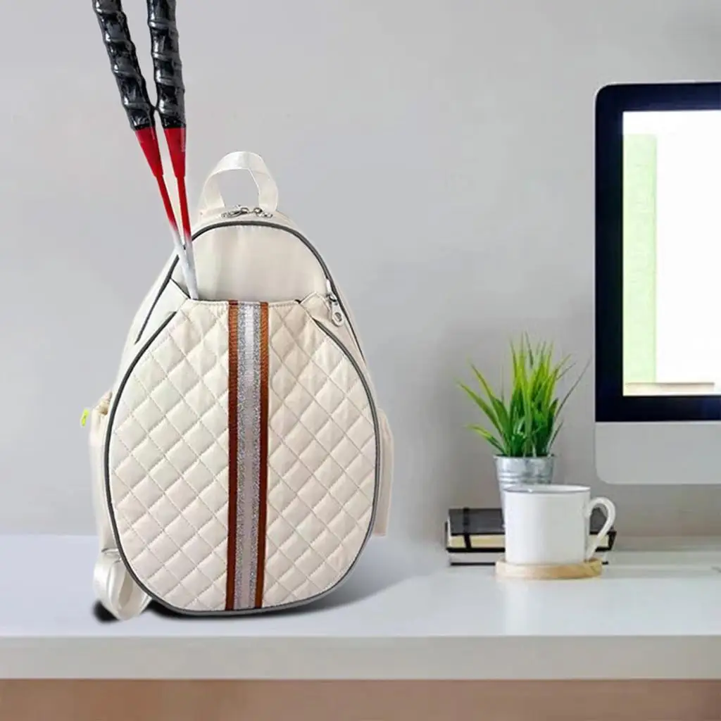 Portable Tennis Bag Polyester Material Lightweight Shoulder Crossbody Backpack for Outdoor Racquet Sports Women Men