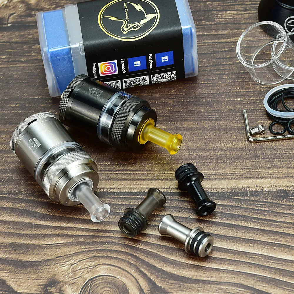 Berserker-Mini V3 MTL Tank glass 510, punta de goteo, pin de aire para Berserker Mini V3 MTL rta