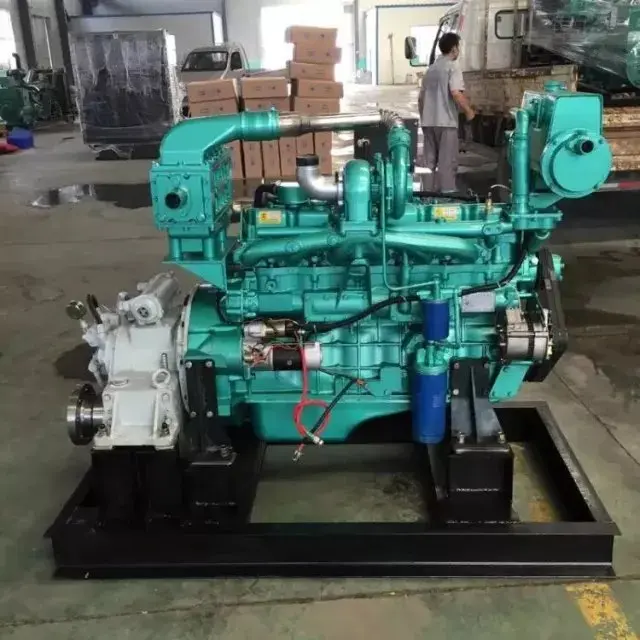 China supplier marine diesel engine 92kw 125HP 1500rmp Ricardo R6105AZC ship diesel engine with marine gearbox / transmission