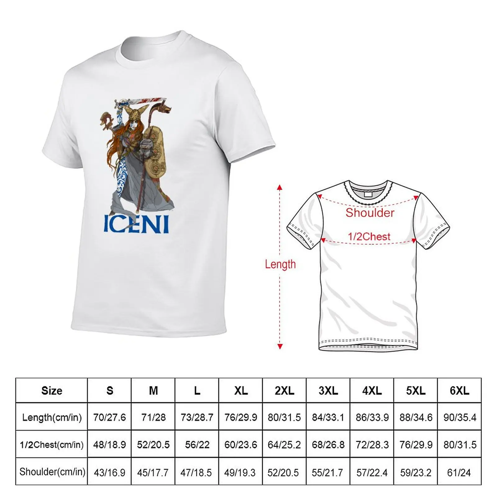 Queen Boudicca (Iceni Version) T-Shirt man t shirt graphic cotton tshirt 100% T-Shirt