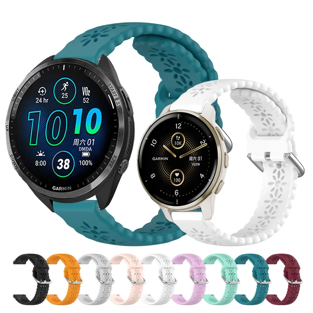 Garmin Venu 3 2 시계 밴드 포어러너 265/255/245/645 손목 밴드 Vivoactive 5 4 22/20mm 팔찌 Correa 용 실리콘 시계 스트랩