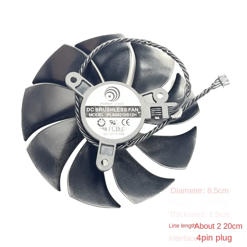 

New PLA09215S12H GPU Fan for EVGA RTX 2080 Ti FTW3 ULTRA (8.5cm, 12V 0.55A, 4-Pin) Graphics Cooling