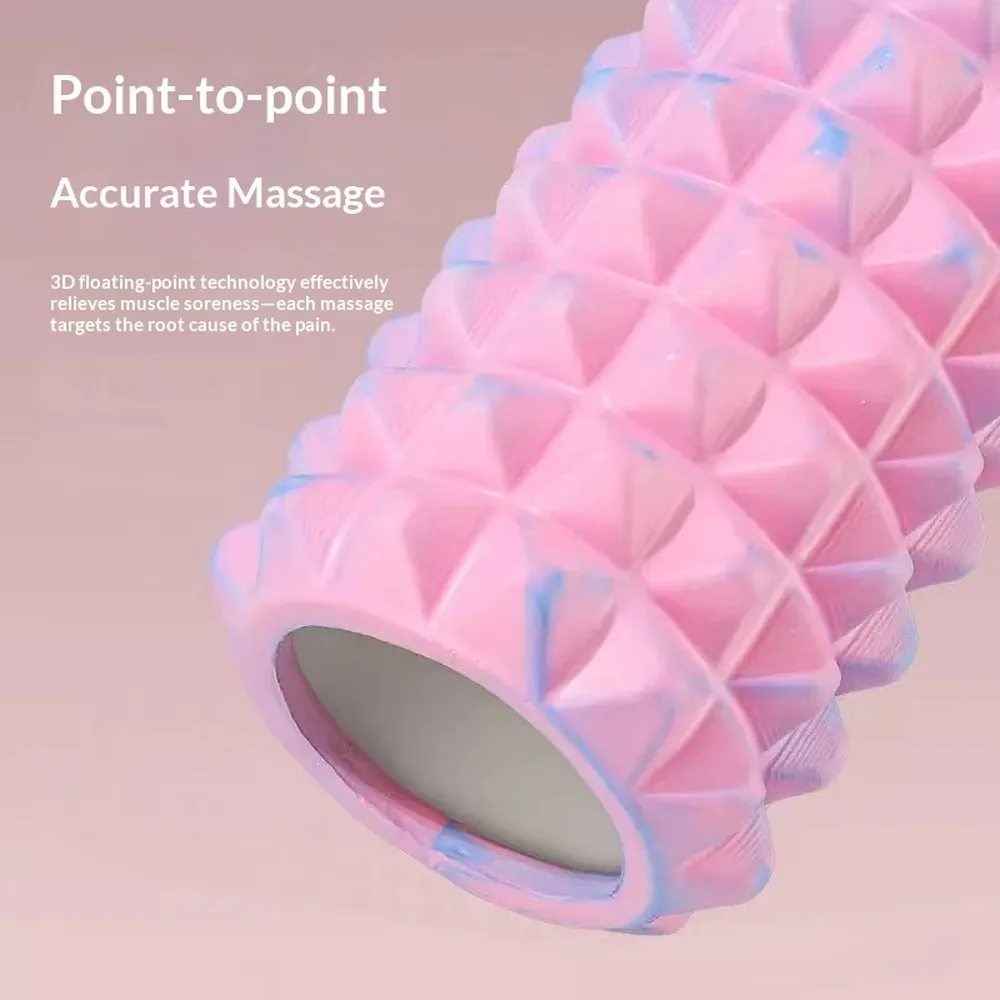 EVA Foam Roller Wolf Tooth Crescent Muscle Relaxation Solid Yoga Column Fitness Massage