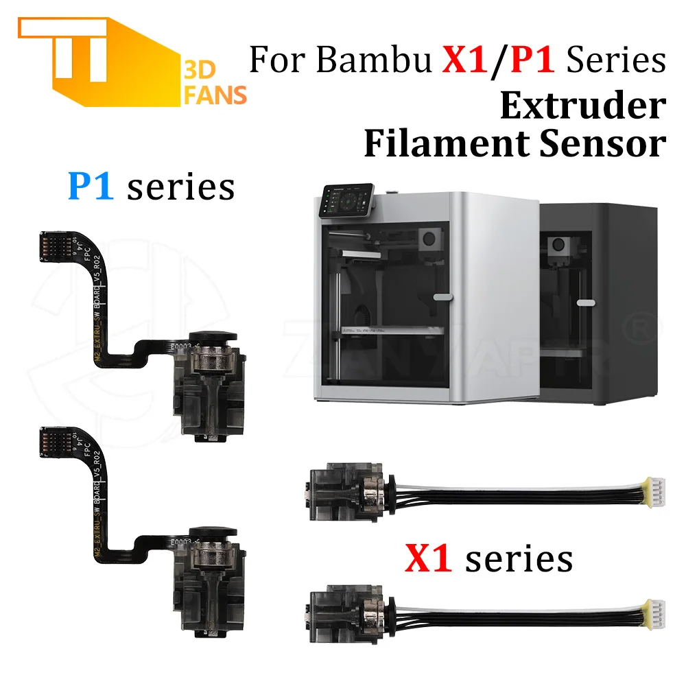 Extruder Filament Sensor for Bambu Lab X1/P1/A1 Series Durable Stable Easy Installation Reduce Failed Prints Replacement Parts
