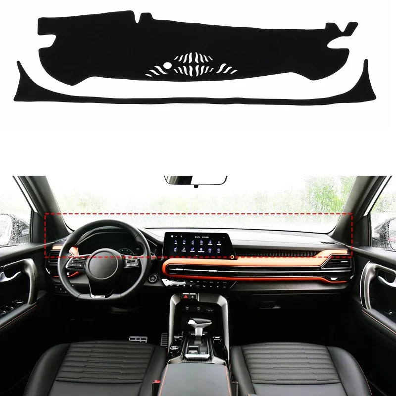 

Polyester For 2023 2024 2025 Kia Sportage R Left peptideDashboard Sunshade (Black) Sun protection mat Car Accessories