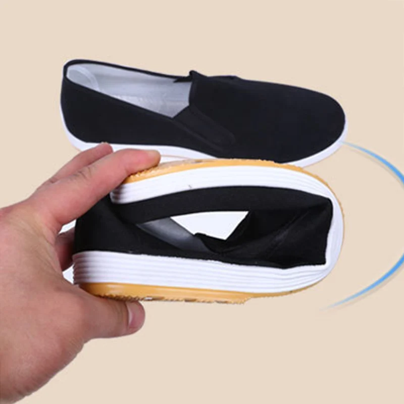 Casual breathable cloth shoes men and women military uniforms spring and autumn work shoes tendon non-slip soles shoes