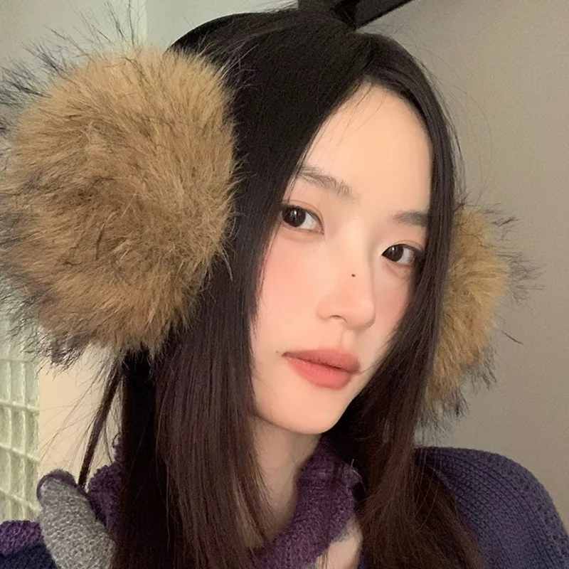 Y2K غطاء للأذنين عتيق للنساء من القطيفة لتدفئة الأذن في الشتاء مقاوم للرياح وحماية من البرد عصابة رأس قابلة للتعديل إكسسوارات شتوية عصرية