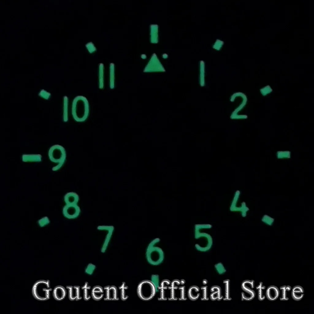 Goutent 29mm Black White Blue Green Watch Dial Green Luminous Fit NH35 ETA2836/2824 PT5000 DG2813/3804 Miyota 8215 821A Movement