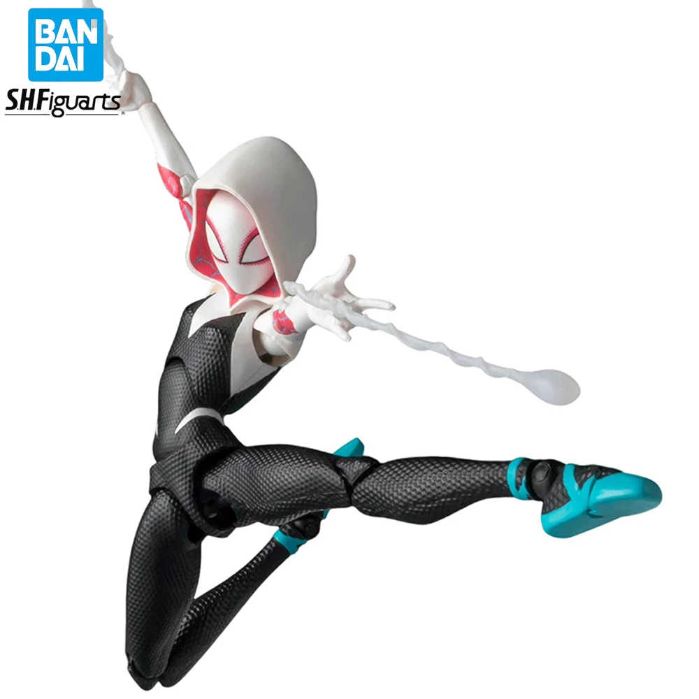 In Stock Original Bandai SHFiguarts Spider-Man:Across the Spider-Verse Spider Gwen Figure Anime Action Model Dolls Toy Gift