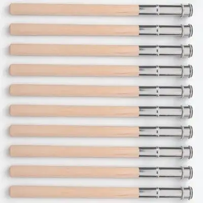 

10Pcs Wooden Pencil Extender for Artists Metal Reinforced Short Pencil Holder Extender Crayon Extension Drawing Tool School