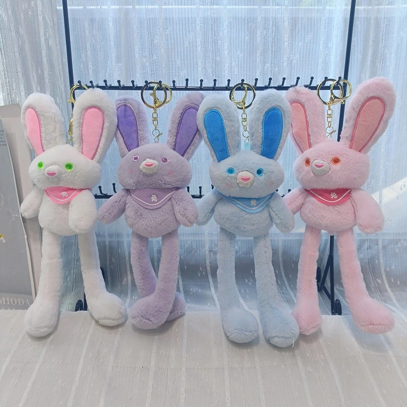 Pulling Ears Rabbit Plush Toy Baby Toys Soft Bunny Doll Children Toys Gifts For Girls Keychain Plush Toys For Children