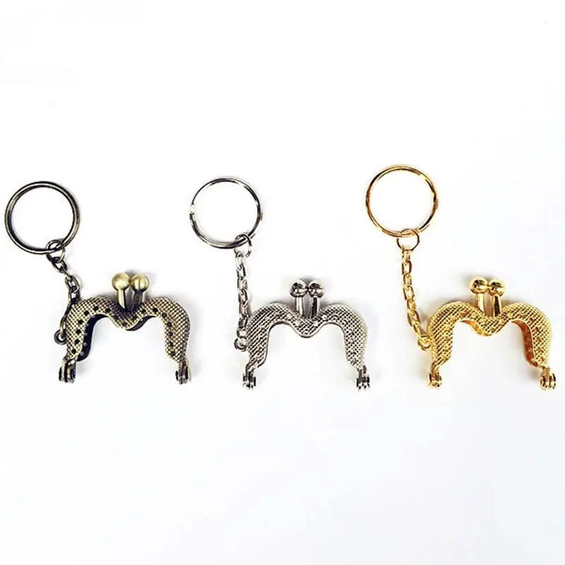 Cute Mini 4cm Metal Coin Purse Change Pouch With Keychain for Students Storing Small School Accessories
