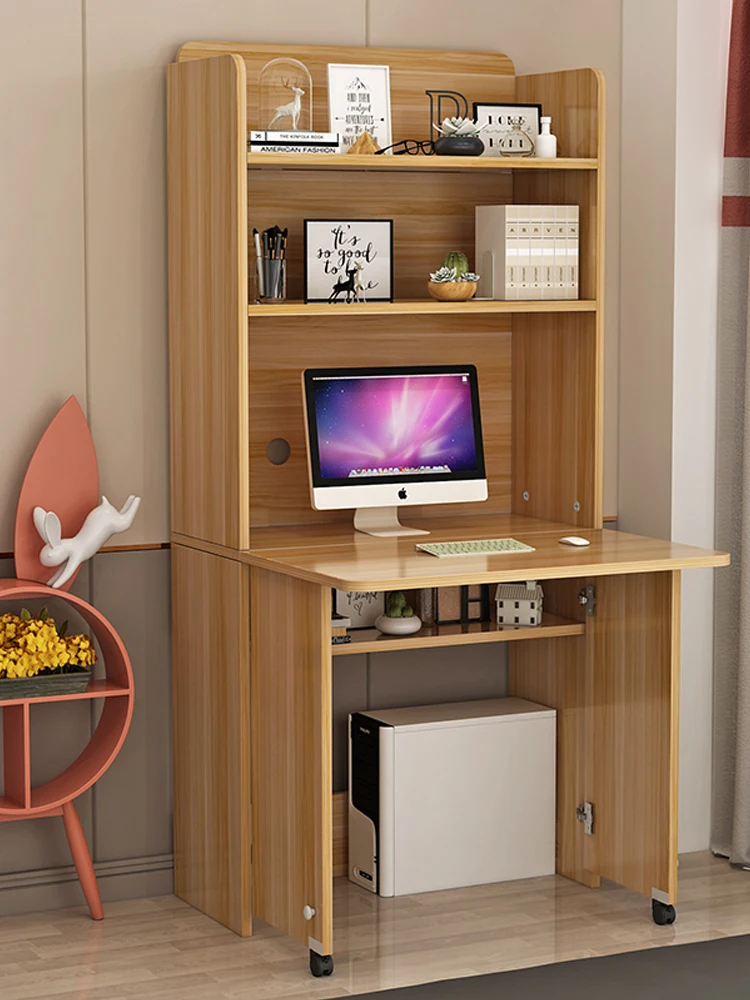 

Folding desk bookcase integrated student desk simple desk