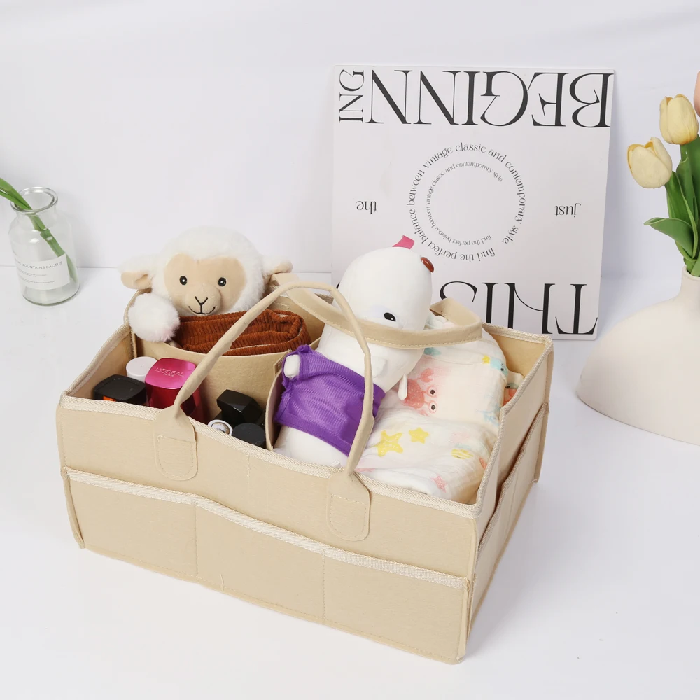 Baby Stroller Organizer - Diaper Storage Hanging Basket & Foldable Mommy Tote Bag Portable & Thicken Design for Easy Access