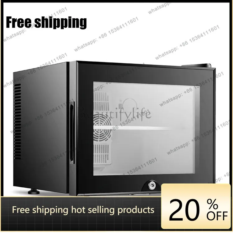 Small glass door refrigerator beverage cabinet 110V air-cooled fresh-keeping cabinet