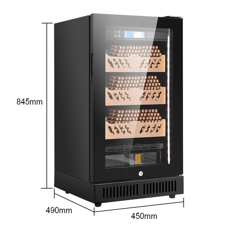 Single Zone Cigar Humidifier Smart Electric Automation with Mini Installation Stainless Steel Household Cigar Humidors