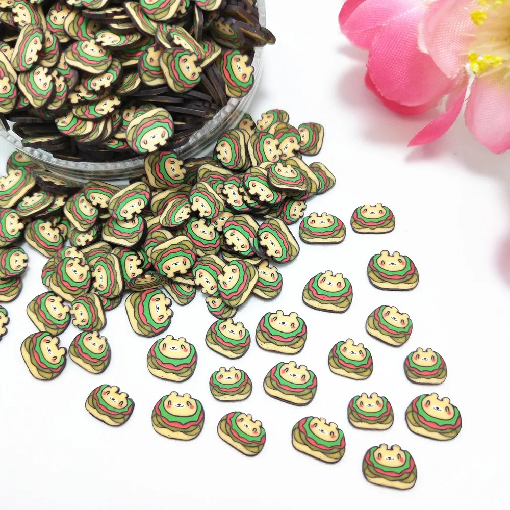 20g/lot Hamburger Bear Polymer Clay for DIY Crafts 5mm Plastic Klei Mud Particles Animal Clays