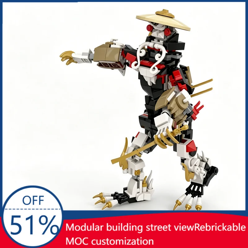 

NEW 446PCS Customize MOC 71809 Master Mech Ninjago Samurai Warrior Mech Building Blocks Assembly Educational Toy Birthday Gifts