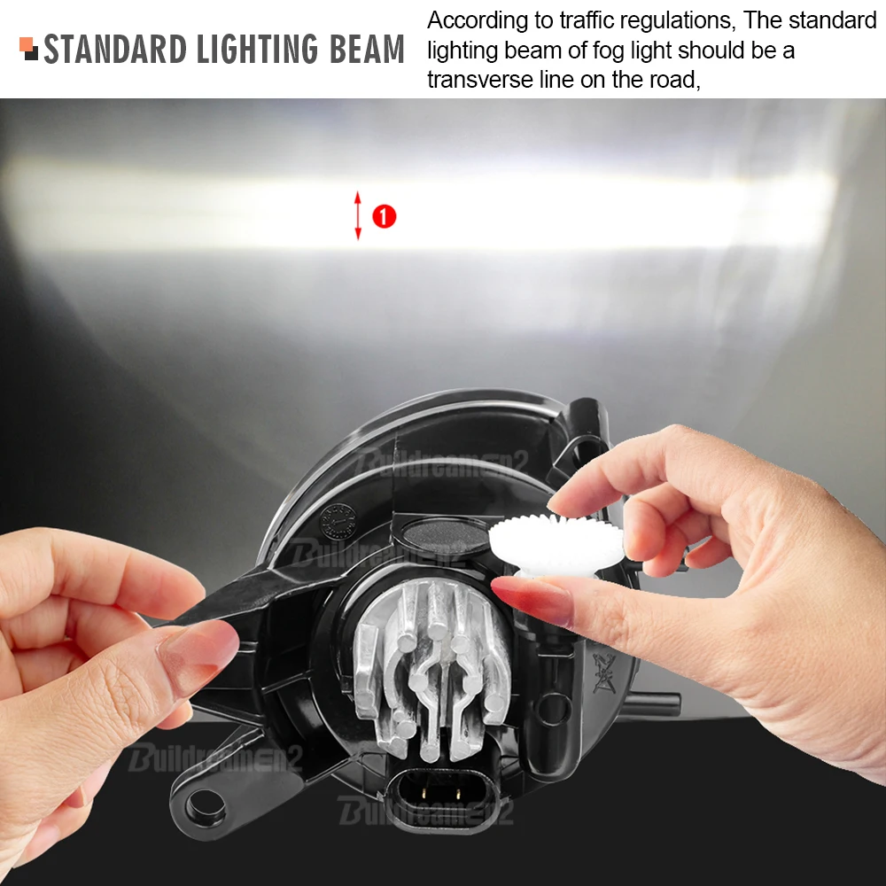 2 Pieces 30W H11 Car Adjustable LED Fog Light with Canbus Decoder For Audi A4 B6 Avant Quattro 2001 2002 2003 2004 2005